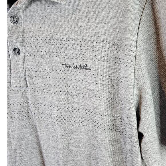 Travis Mathew Woodland Heather Gray Portabella Mens Golf Polo L Pima Cotton - Picture 2 of 6